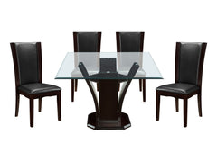 Daisy Espresso-/ Dark Brown 5-piece Dinig Table Set - Ornate Home