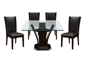 Daisy Espresso-/ Dark Brown 5-piece Dinig Table Set - Ornate Home