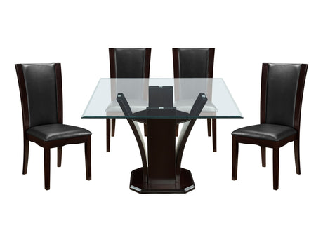 Daisy Espresso-/ Dark Brown 5-piece Dinig Table Set - Ornate Home