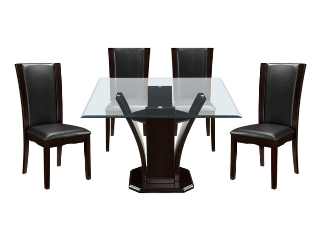 Daisy Espresso-/ Dark Brown 5-piece Dinig Table Set - Ornate Home