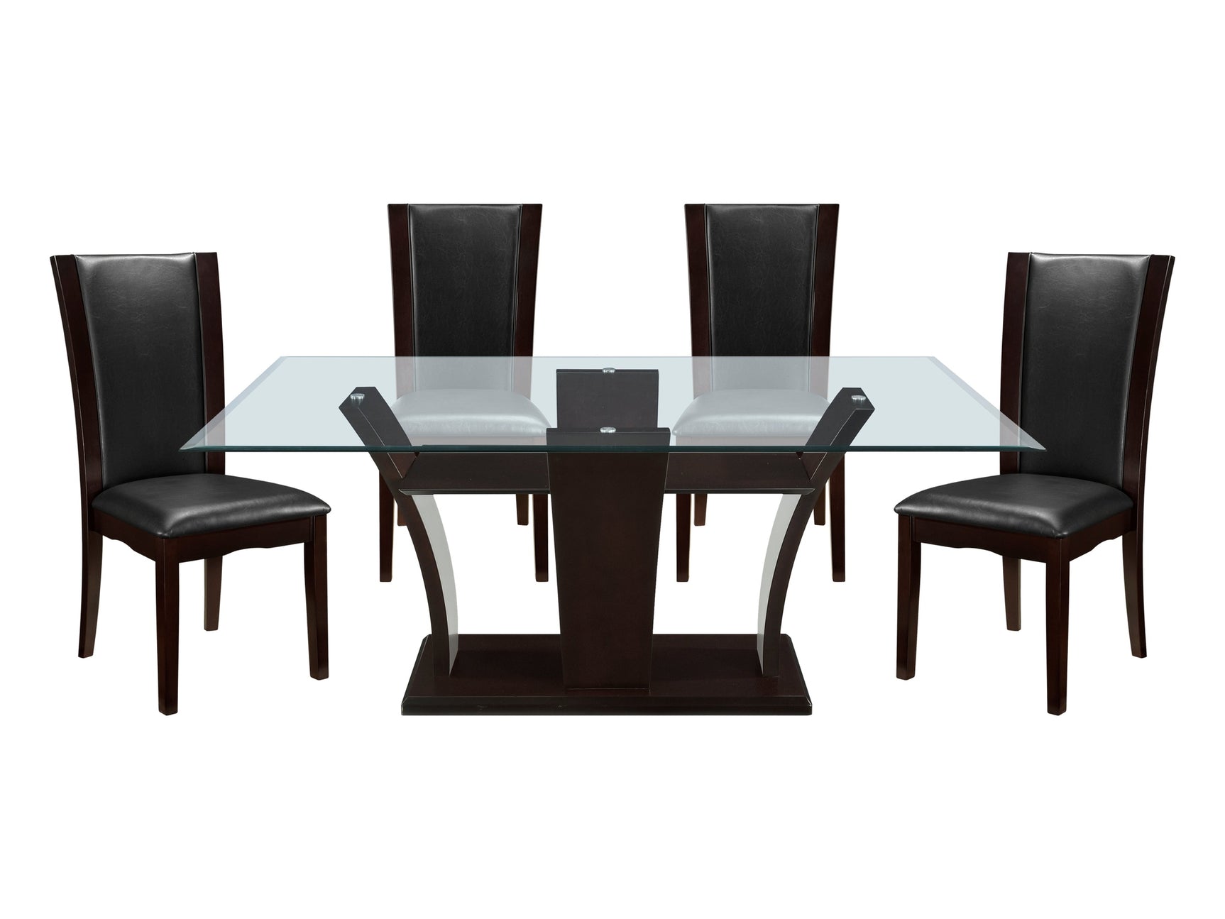 Daisy Espresso-/ Dark Brown 5-piece Dinig Table Set - Ornate Home