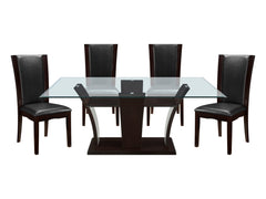 Daisy Espresso-/ Dark Brown 5-piece Dinig Table Set - Ornate Home