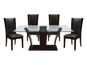 Daisy Espresso-/ Dark Brown 5-piece Dinig Table Set - Ornate Home
