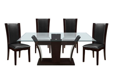 Daisy Espresso-/ Dark Brown 5-piece Dinig Table Set - Ornate Home