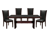 Daisy Espresso-/ Dark Brown 5-piece Dinig Table Set - Ornate Home