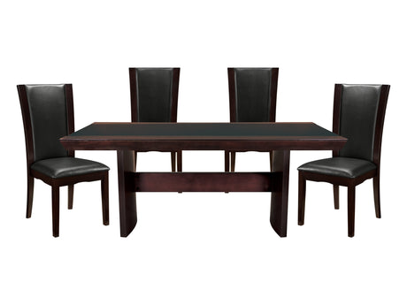 Daisy Espresso-/ Dark Brown 5-piece Dinig Table Set - Ornate Home