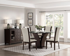 Daisy Espresso Round Dining Table - Ornate Home