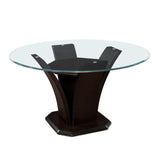 Daisy Espresso Round Dining Table - Ornate Home