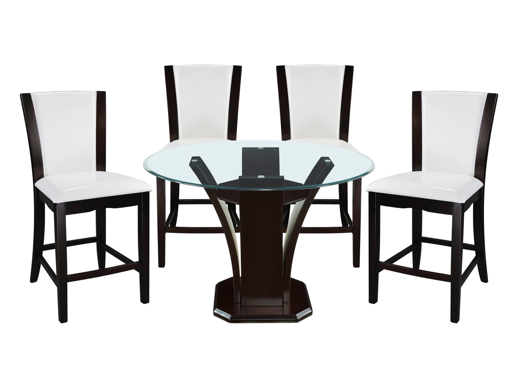 Daisy Espresso-/ White 5-piece Dinig Table Set - Ornate Home