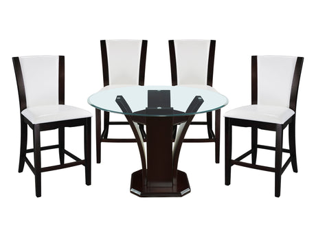 Daisy Espresso-/ White 5-piece Dinig Table Set - Ornate Home