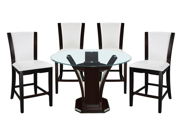 Daisy Espresso-/ White 5-piece Dinig Table Set - Ornate Home