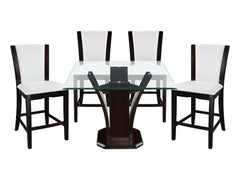 Daisy Espresso-/ White 5-piece Dinig Table Set - Ornate Home