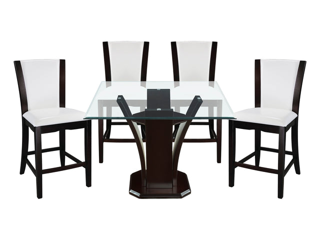 Daisy Espresso-/ White 5-piece Dinig Table Set - Ornate Home