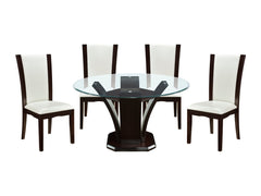 Daisy Espresso-/ White 5-piece Dinig Table Set - Ornate Home