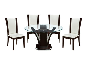 Daisy Espresso-/ White 5-piece Dinig Table Set - Ornate Home