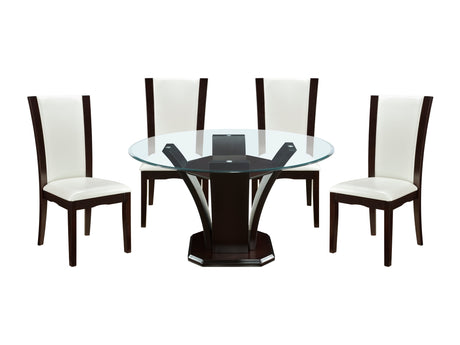 Daisy Espresso-/ White 5-piece Dinig Table Set - Ornate Home