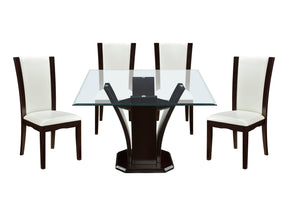 Daisy Espresso-/ White 5-piece Dinig Table Set - Ornate Home