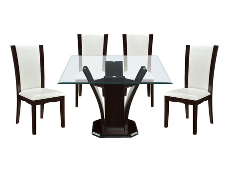 Daisy Espresso-/ White 5-piece Dinig Table Set - Ornate Home