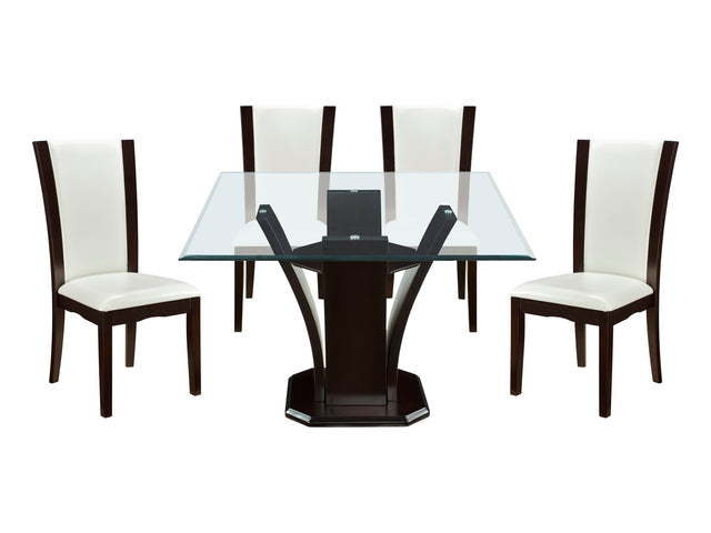 Daisy Espresso-/ White 5-piece Dinig Table Set - Ornate Home