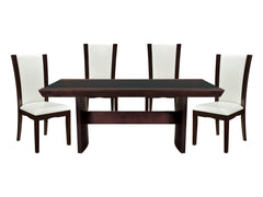 Daisy Espresso-/ White 5-piece Dinig Table Set - Ornate Home