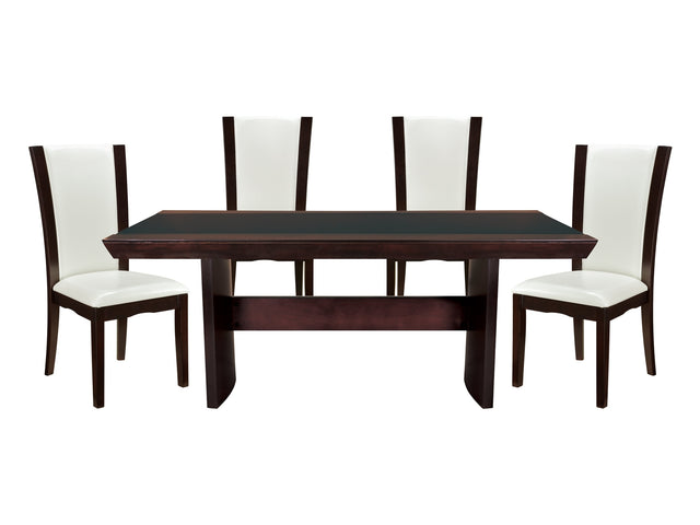 Daisy Espresso-/ White 5-piece Dinig Table Set - Ornate Home