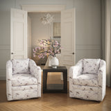 Daisy Multicolor Swivel Accent Chair - Ornate Home