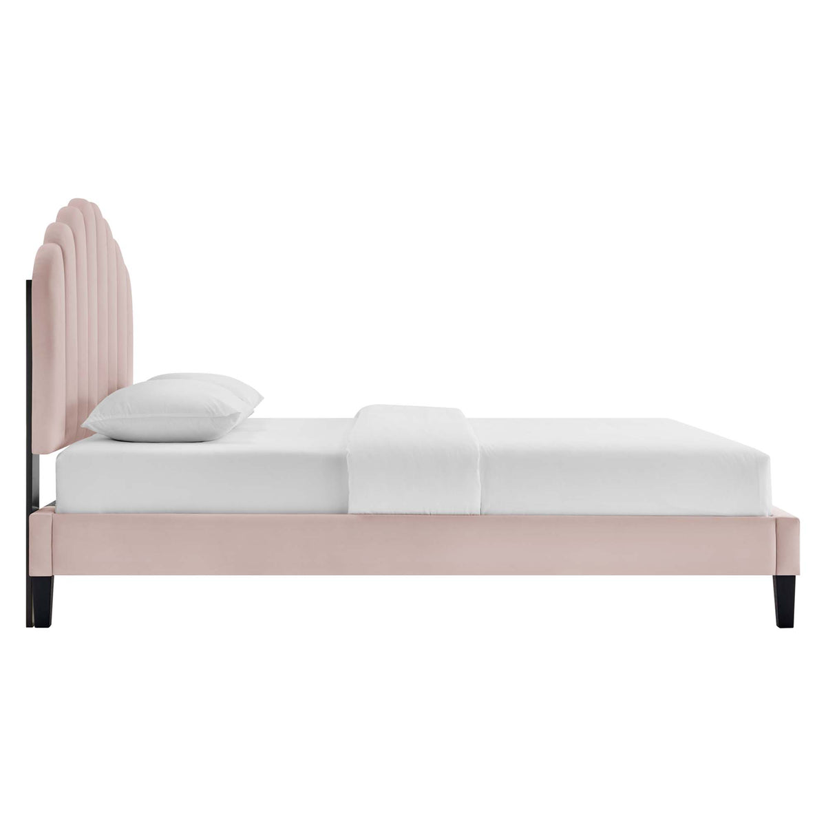 Daisy Pink Performance Velvet Twin Platform Bed - Ornate Home