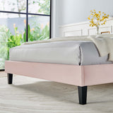 Daisy Pink Performance Velvet Twin Platform Bed - Ornate Home