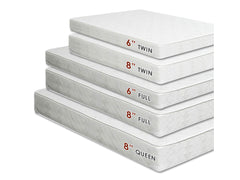 Daisy White 8" Bunkie Board Combo Mattress - Ornate Home