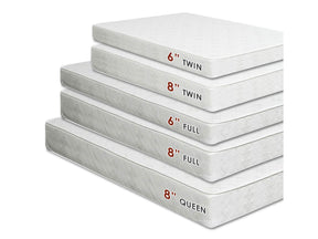Daisy White 8" Bunkie Board Combo Mattress - Ornate Home