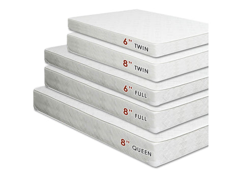 Daisy White 8" Bunkie Board Combo Mattress - Ornate Home