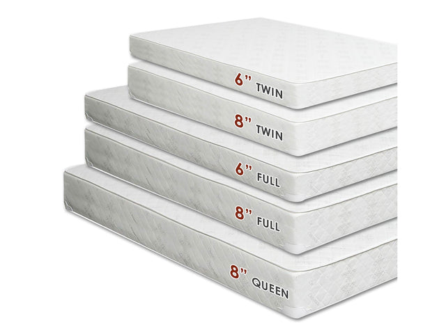 Daisy White 8" Bunkie Board Combo Mattress - Ornate Home