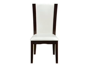 Daisy White/Brown Side Chair (Set of 2) - Ornate Home