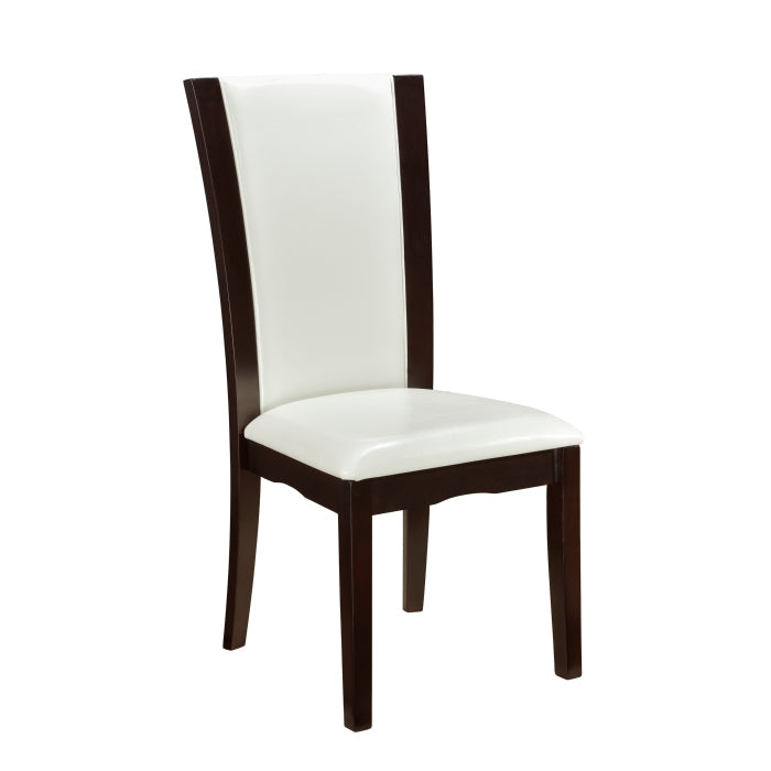 Daisy White/Brown Side Chair (Set of 2) - Ornate Home