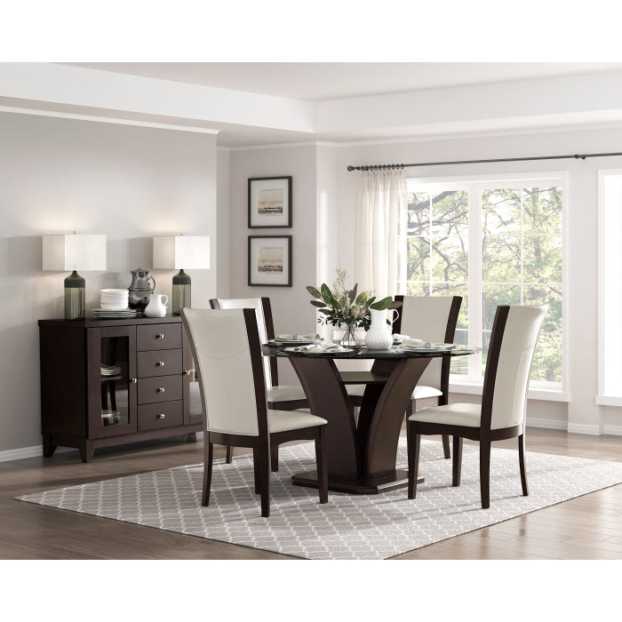 Daisy White/Brown Side Chair (Set of 2) - Ornate Home