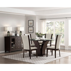 Daisy White/Brown Side Chair (Set of 2) - Ornate Home