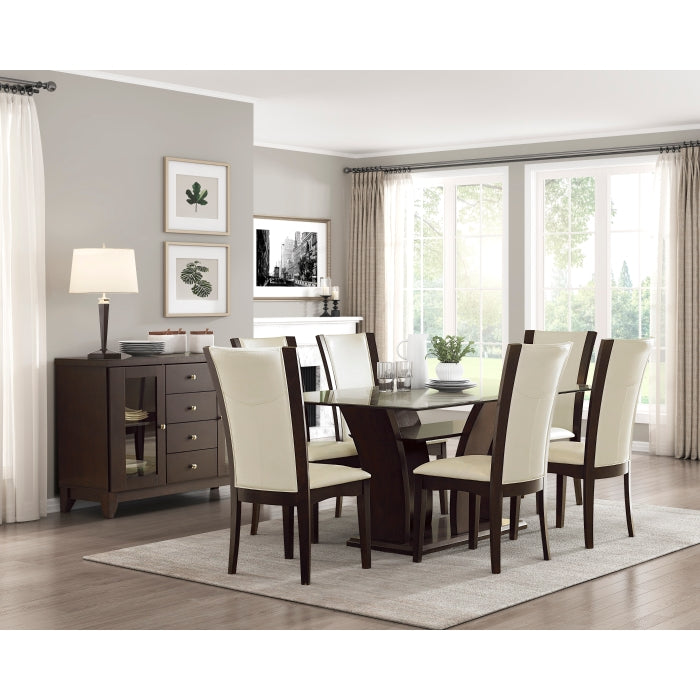 Daisy White/Brown Side Chair (Set of 2) - Ornate Home