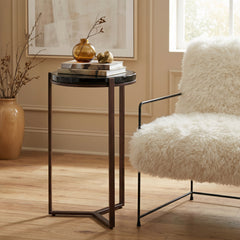 Daiza Bronze Side Table - Ornate Home