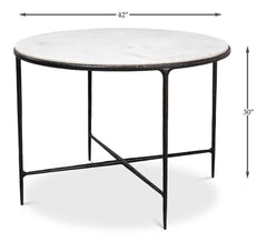 Dakor Black Round Breakfast Table - Ornate Home