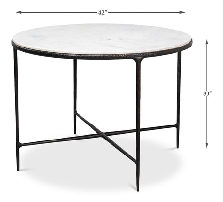 Dakor Black Round Breakfast Table - Ornate Home