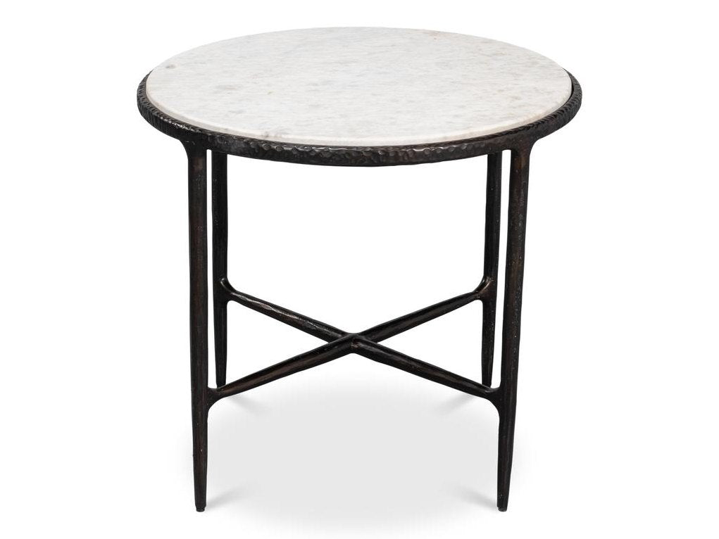 Dakor Black Round Side Table - Ornate Home