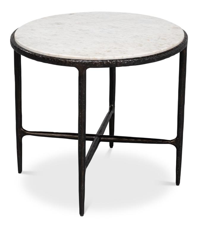 Dakor Black Round Side Table - Ornate Home