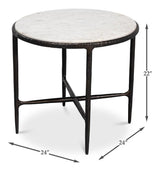 Dakor Black Round Side Table - Ornate Home