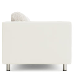 Dakota Ivory -Fabric Sofa Without Pillows - Ornate Home
