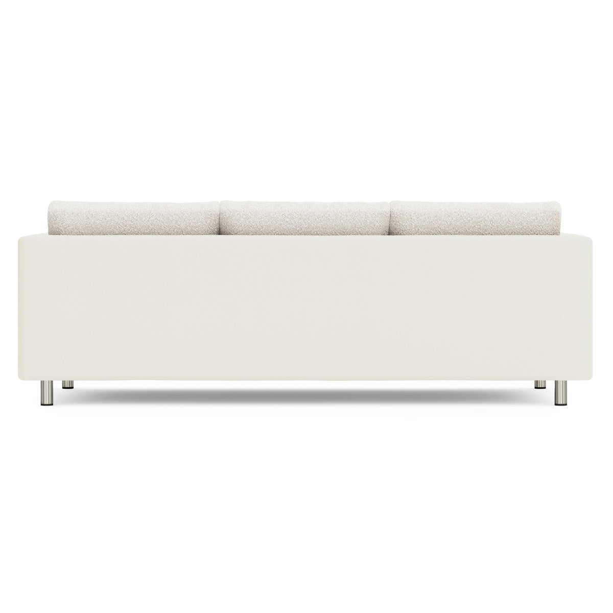 Dakota Ivory -Fabric Sofa Without Pillows - Ornate Home