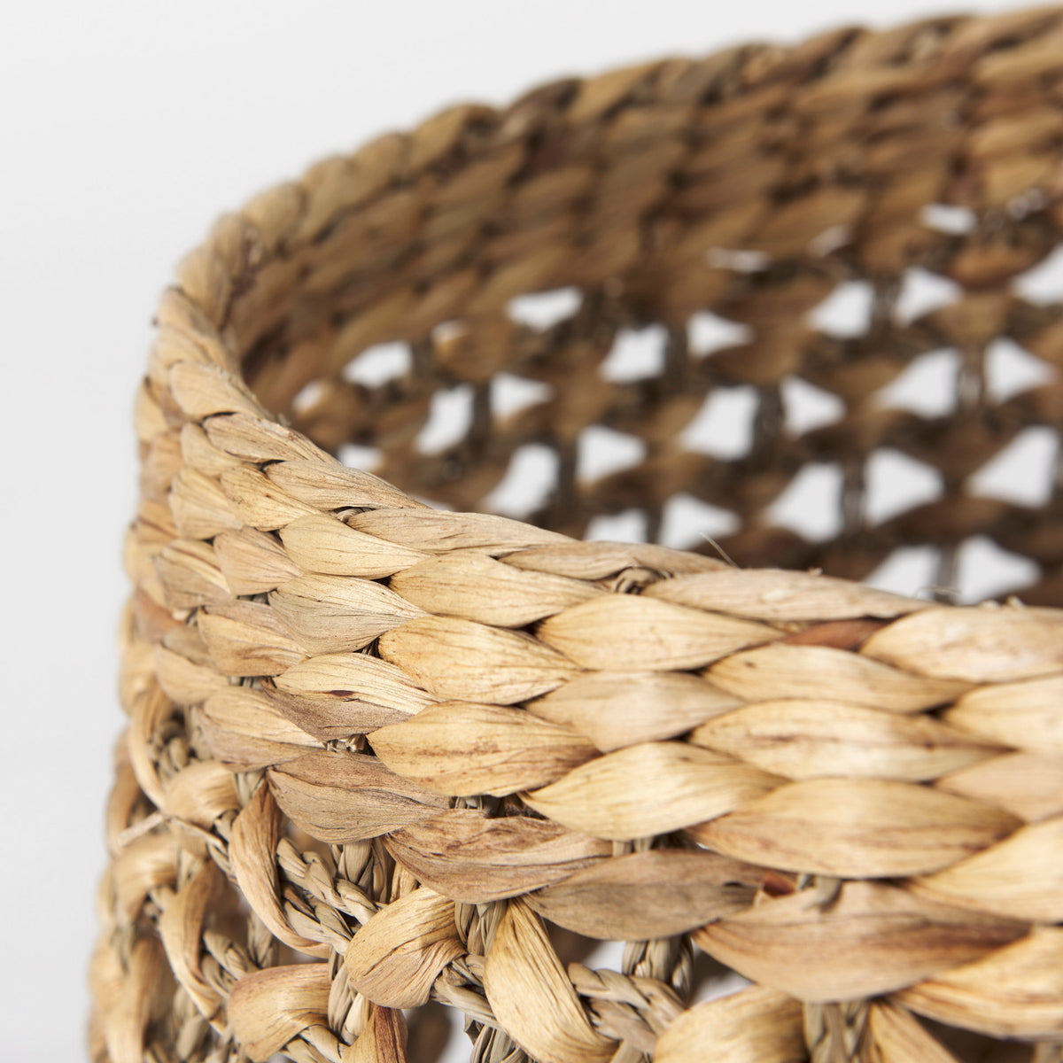 Dakota Medium Brown Seagrass Round Basket (Set of 3) - Ornate Home