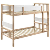 Dakota Natural Wood Twin Over Twin Bunk Bed - Ornate Home