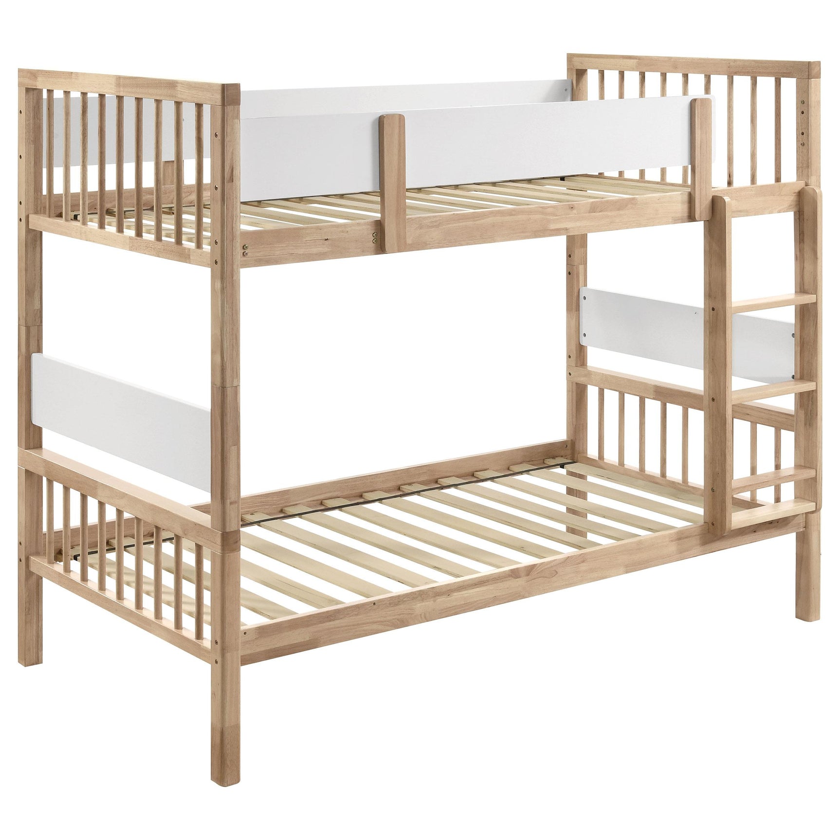 Dakota Natural Wood Twin Over Twin Bunk Bed - Ornate Home