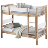 Dakota Natural Wood Twin Over Twin Bunk Bed - Ornate Home