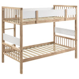 Dakota Natural Wood Twin Over Twin Bunk Bed - Ornate Home